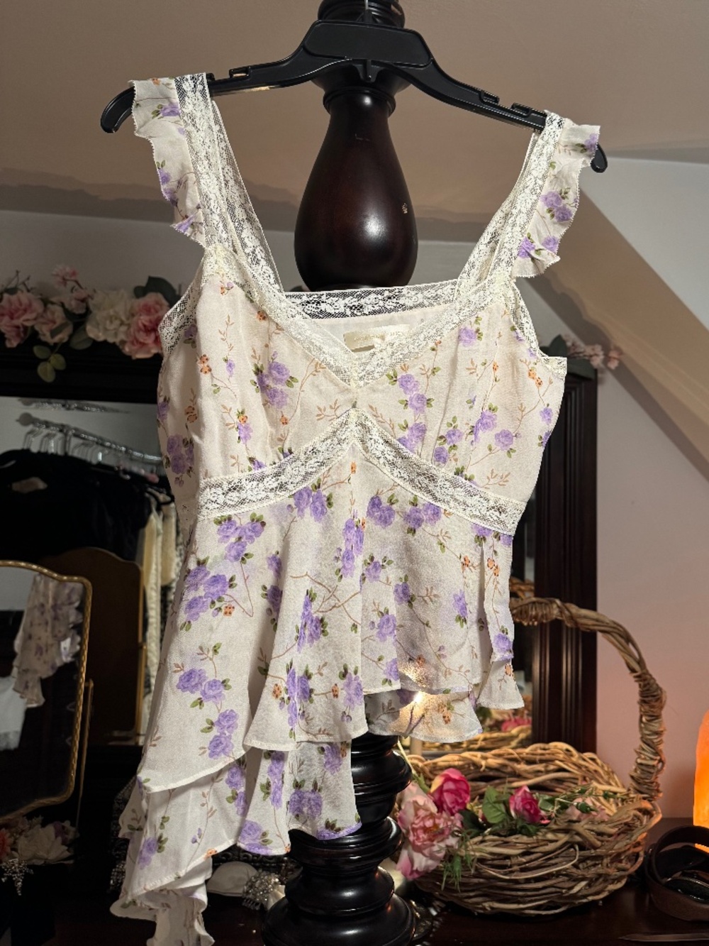 LoveShackFancy Flowy cami top xs